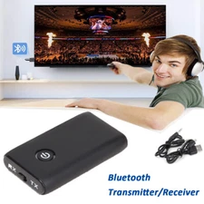 Bluetooth 5.0 Transmitter Receiver 2-in-1 Wireless 3.5mm Adapter For TV/Car