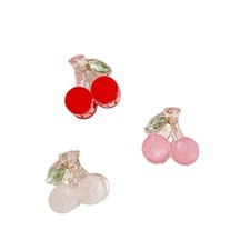Pack of 10 Cherry Hair Claw Clip Lovely Acrylic Hair Claw Clamp for Girls Women