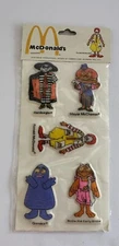VINTAGE MCDONALDS PUFFY STICKERS RONALD GRIMACE MAYOR MCCHEESE 1985 NEW