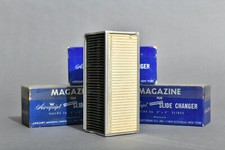 lot of 3 vintage SLIDE PROJECTOR MAGAZINES trays ARGUS airequipt boxed 1960s