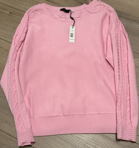 Super Cute And Soft Tahari Sweater for Women, Size Large Pink NWT