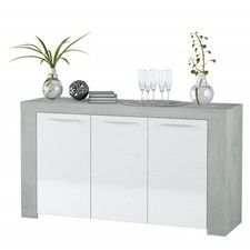 Mobile Basso 3 Ante Buffet Ingresso Bianco Dispensa Soggiorno Salotto Parete Tv