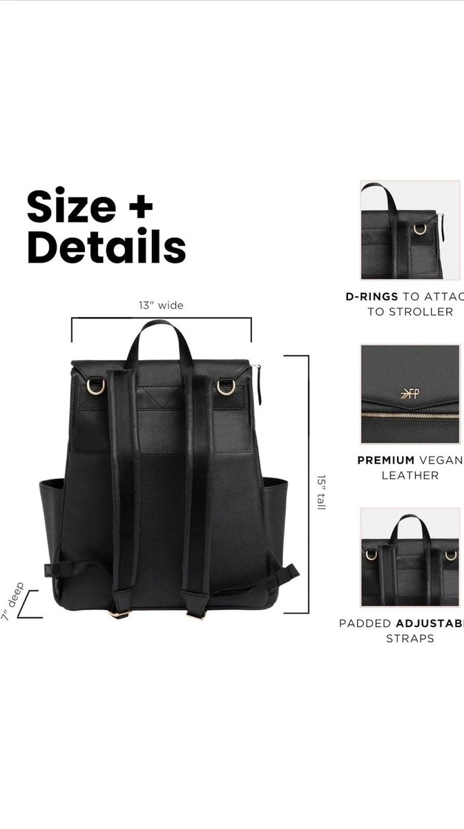 Freshly Picked Black Convertible Classic  Diaper Bag ll Backpack NWT! View 6