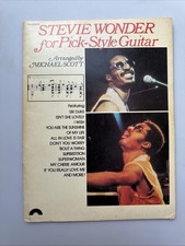 Stevie Wonder Pick Style Guitar Sheet Music Michael Scott 1977 Vintage 
