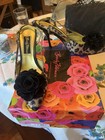 Beverly Feldman Labrynth Leopard Print Pony Sling back Black Floral Detail 7M — photo 1