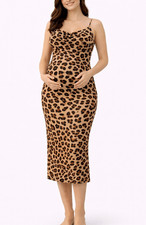 ASOS maternity NWT leopard cowl neck fitted dress 4