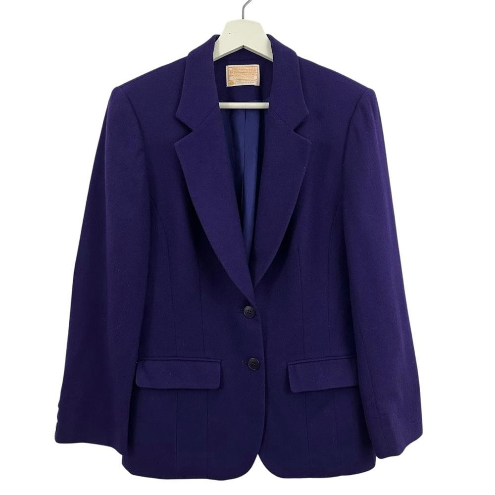 Pendleton Women’s Wool Purple Button Down Coat Si… - image 1