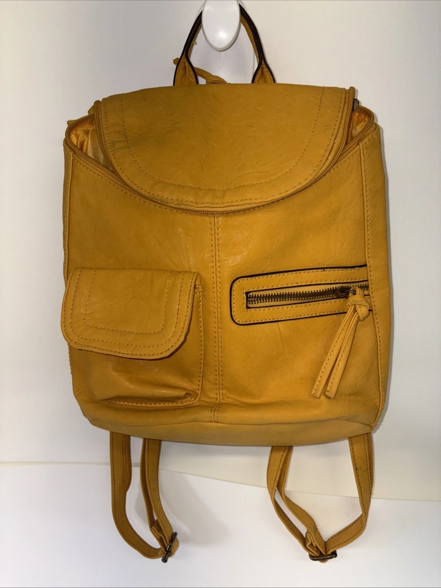 Bueno Tapestry Backpack Womens Medium Yellow Palm Tree Tropical Faux Leather Bueno Backpacks for Women for sale | eBay main image 4