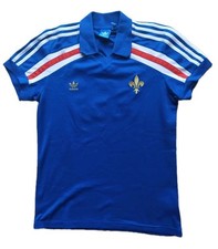 Adidas Michel Platini #10 Frankreich FFF 1986 80s Retro Trikot Shirt blau S/M