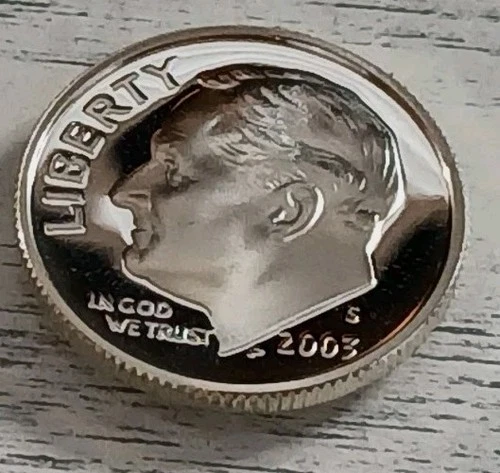 2003-S Cameo Proof 90% Silver 10C Roosevelt Dime Low Mintage Year~ Ships Free!