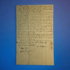 1838 Rhode Island Whipple Potter Dower Lease Signed Coventry Land Indenture 1838 Rhode Island Whipple Potter Dower Lease Signed Coventry Land Indenture