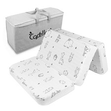 Trifold Pack and Play Mattress, 38x26 Dual Sided Memory Foam Baby Mattress fo...