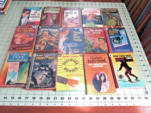 HUGE LOT OF 60 MOSTLY 40'S & 50'S PULP MYSTERY Novels  Great Titles!! GGA