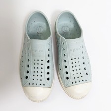 Native Jefferson Kids Slip On Casual Water Shoes Light Blue Grey Size C13