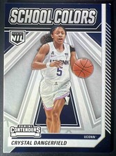2024 Panini UConn Basketball NIL Crystal Dangerfield #8 Contenders School Colors