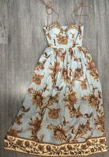 ZIMMERMAN  Aster Border Print Corset Midi Sundress
