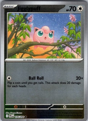 Jigglypuff Reverse Holo Common PFL 076/094 NM