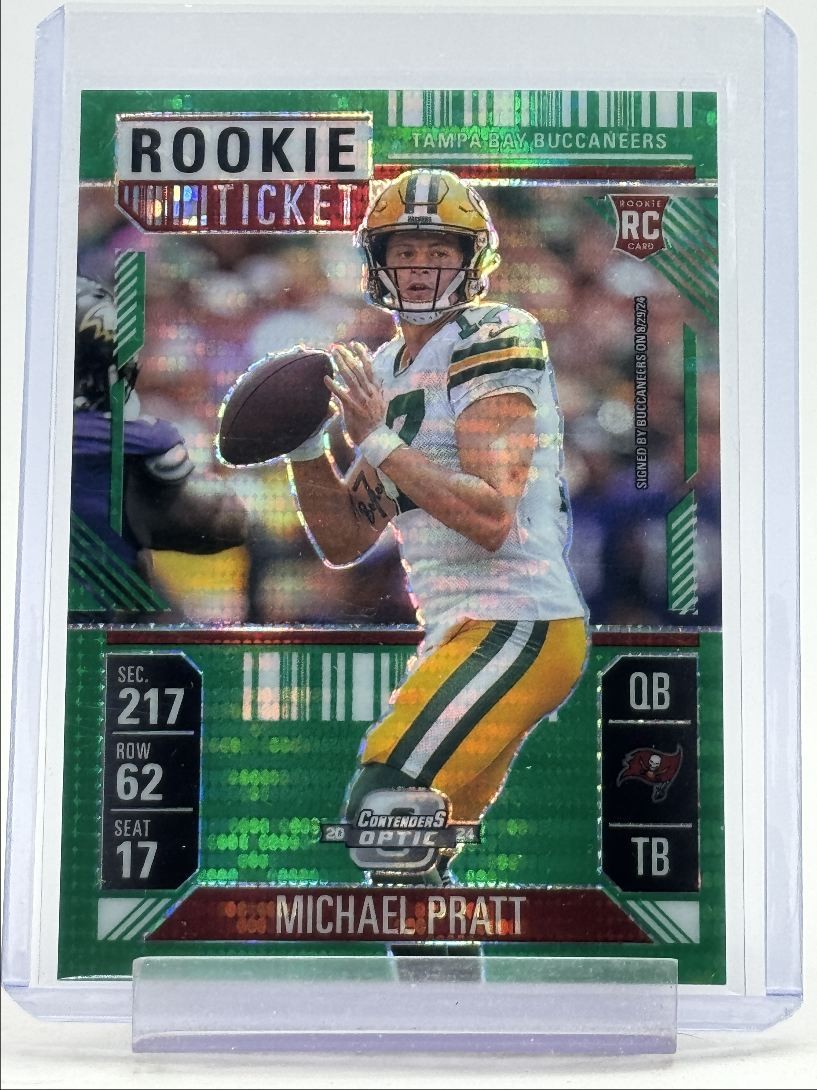 Michael Pratt Panini Contenders Optic #90 Green Pulsar