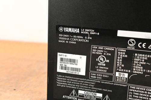 Yamaha SWP1-8 L2 Gigabit Dante Switch CG01LBV - 第 11/11 張圖片