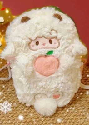 Easter!  Lamb Plush Crossbody Bag,  Ages 5 Up. Adjustable,  Zippered, 9''×4'' Kids