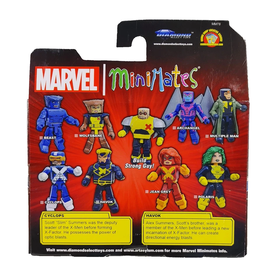 Figuras de acción Marvel Minimates Series X-Factor Cyclops Havok Superhéroes Foto 2 de 4