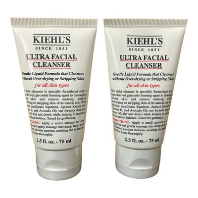 Lot of 2 Kiehl's Ultra Facial Cleanser 2.5 fl oz / 75ml Each - Brand New