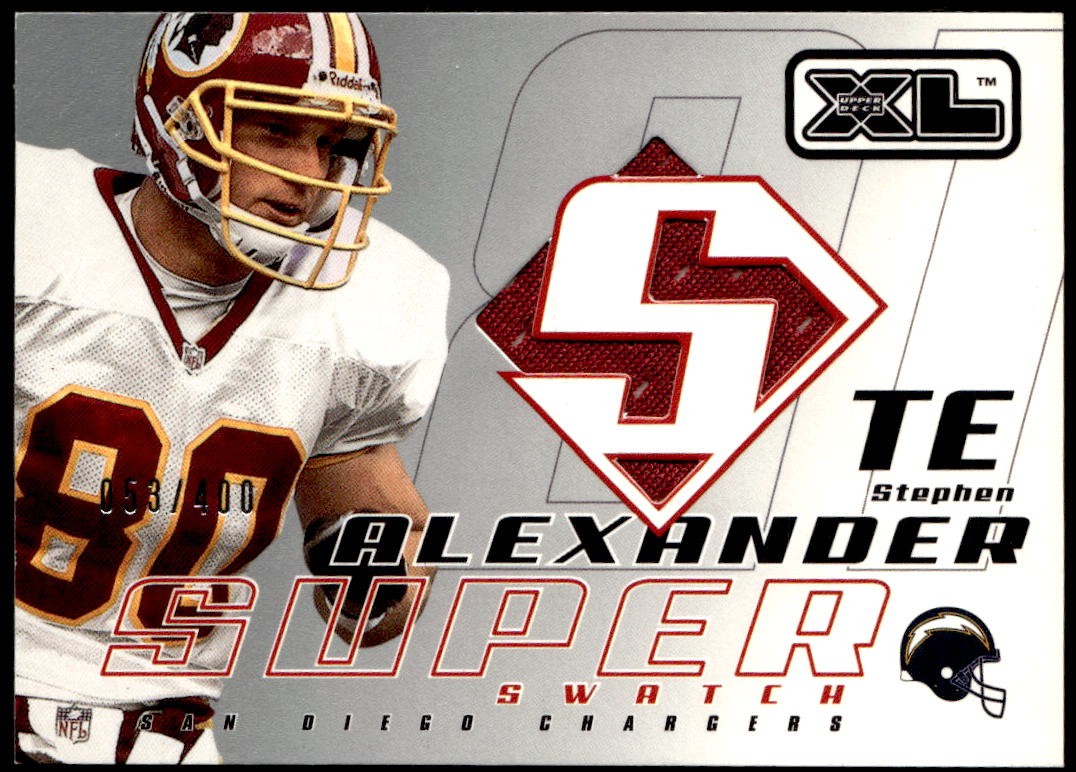 2002 Upper Deck XL #SSSA Stephen Alexander Super Swatch Jerseys #/800 F5