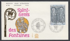 France Surcharges Premier Jour FDC Yvert 1867 - Saint Genis Religion - 1976