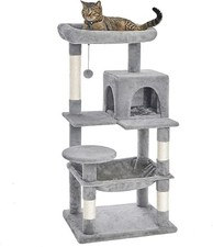 46.5 in Cat Tree Multi-Level Cat Tower with Sisal-Covered Scratching Posts Gift