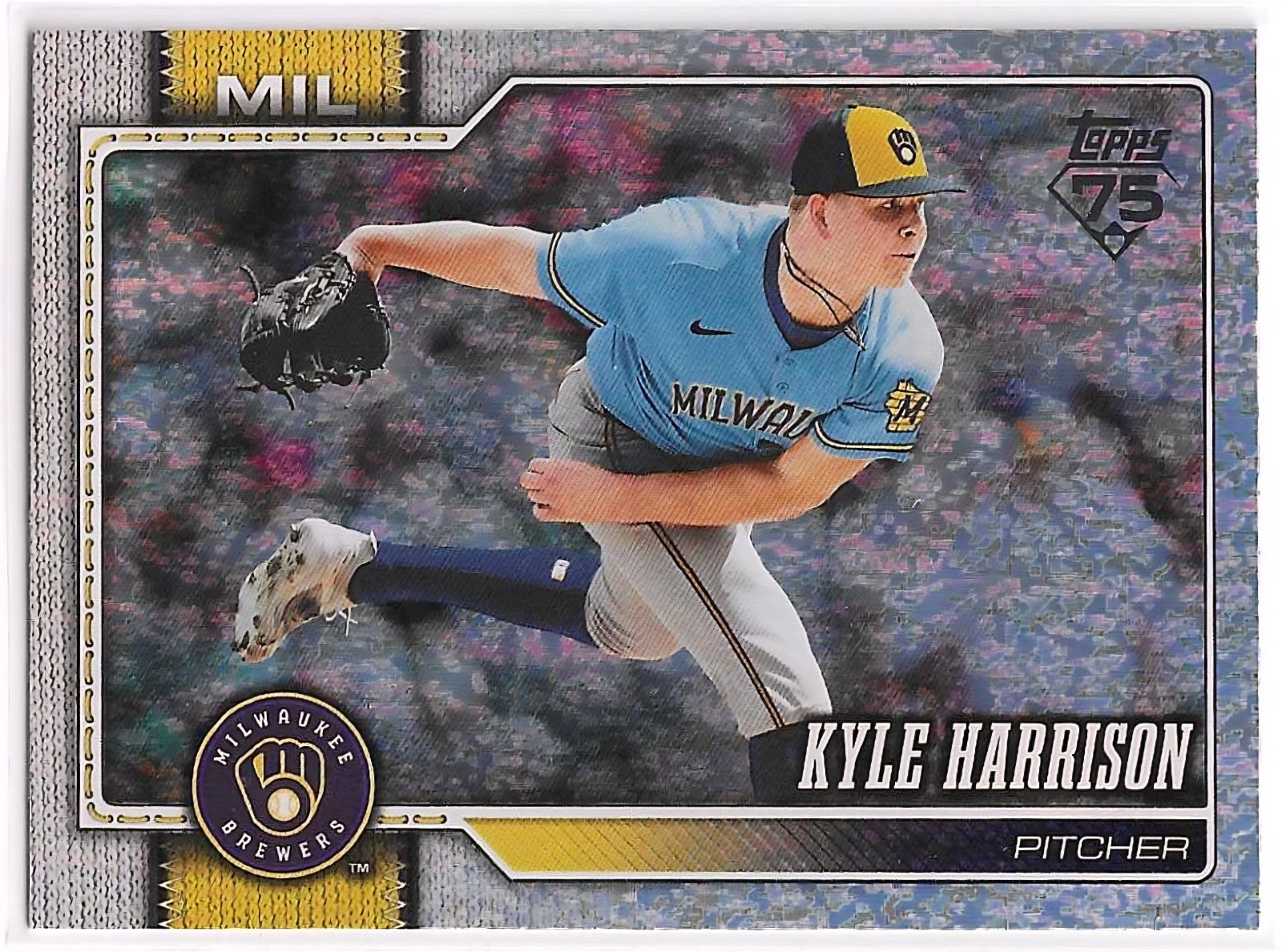 2026 Topps Series 2 Baseball #670 Kyle Harrison - Holo Foil Milwaukee Brewers