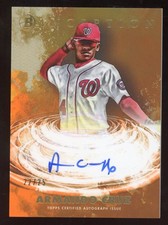 Armando Cruz 2021 Bowman Inception Auto Orange Serial #d 22/25 Nationals