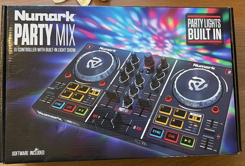Numark Party Mix Double Deck DJ Controller w/Built-In Light Show W/Box Tested