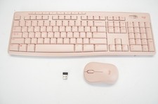 Logitech K270 Keyboard  M220 Mouse Pastel Pink Very Nice 