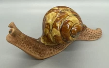 The Potting Shed Drip Glazed Pottery Cute Snail Figurine Wall Slug Hanging 8”