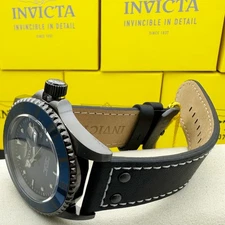 Invicta Men's Watch Pro Diver  Dive Blue Dial Black Leather Strap 23232 - RARE