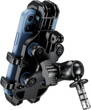 Motorcycle Fork Stem Phone Mount Holder with Vibration Dampener, Heavy Duty Cell