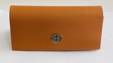 Tory Burch Eyeglasses Sunglasses Case Burnt Orange Clutch Pouch 6x3