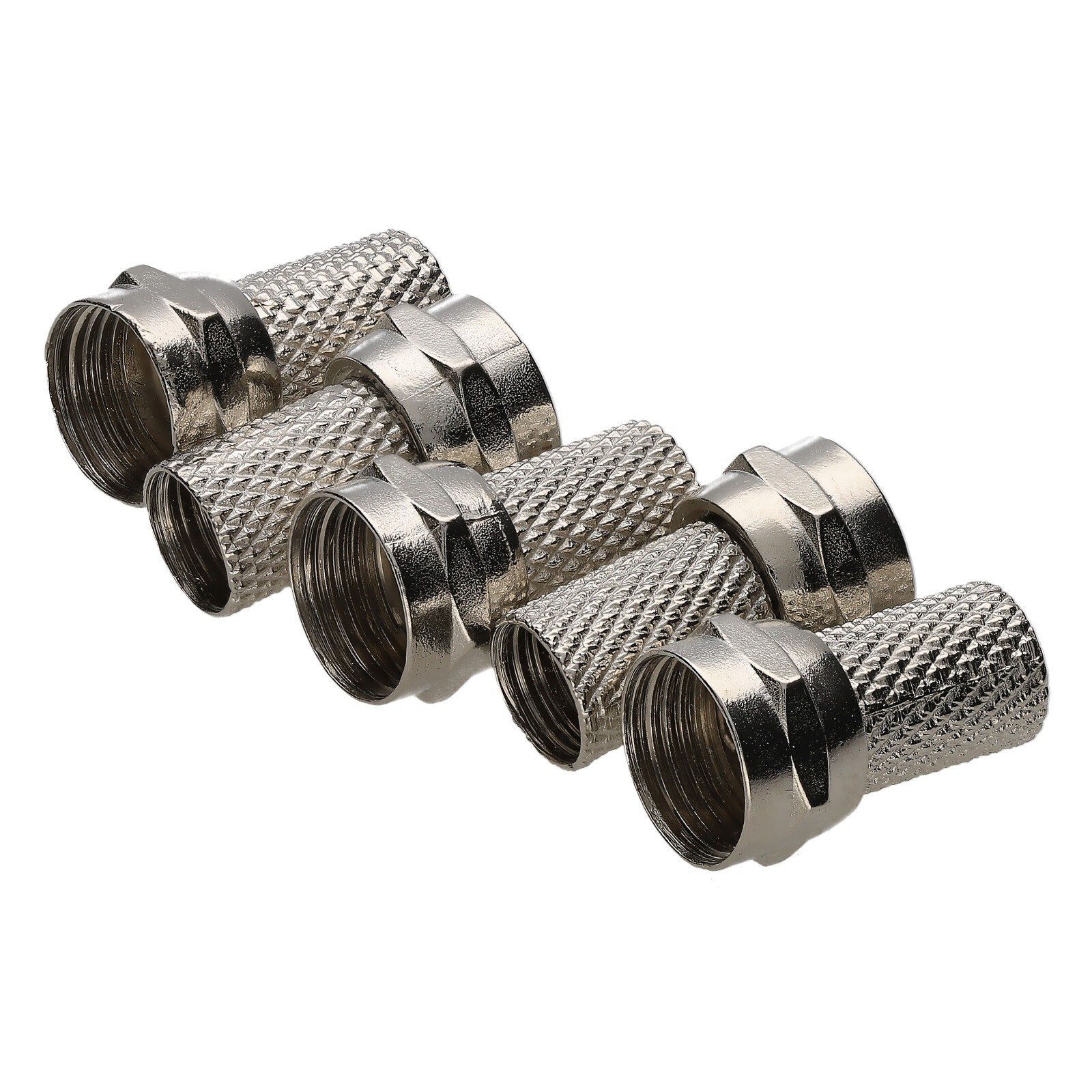 5 xF Type Twist-On Easy Fix Satellite Virgin Male Plugs 6.5mm Coaxial RG6 Cable