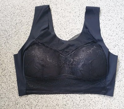 Damen Spitzen BH Push Up ohne Bügel Bustier Seamless Gr. 40-42  Neu
