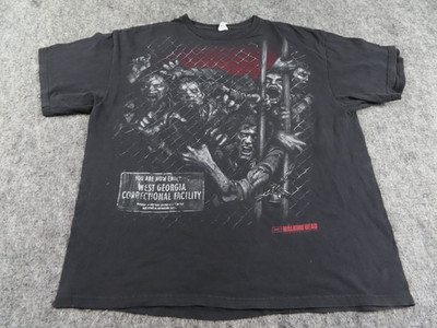 Walking Dead Shirt Mens 2XL Black Zombie West Georgia Correctional Facility 2013