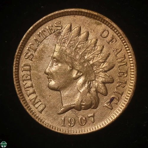 1907 Indian Head Small Cent - AU Details