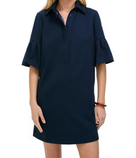 NWT Tuckernuck Dress size Small Navy Crepe Massey Dress Mini Flared Sleeve