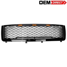 Fits 11-14 Chevy Silverado 25003500 Hd Bumper Grille Grill Guard - Gloss Black
