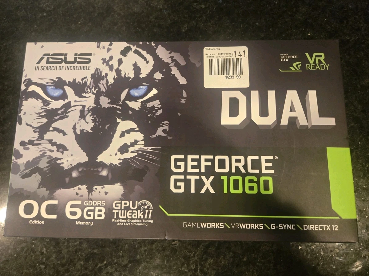 ASUS NVIDIA GeForce GTX 1060 6 GB Memory Computer Graphics Cards