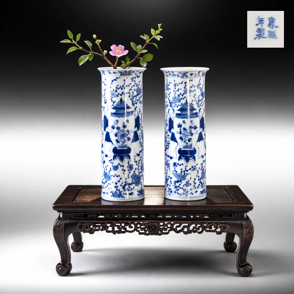 陶瓷蓝色1850-1899 中国古董花瓶| eBay
