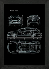 audi s6 avant Framed Wall Art Poster Canvas Print Picture