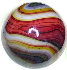 DAS/JABO AWESOME RICH OXBLOOD AVENTURINE WAVY SWIRLED SHOOTER .72" BOX01/199