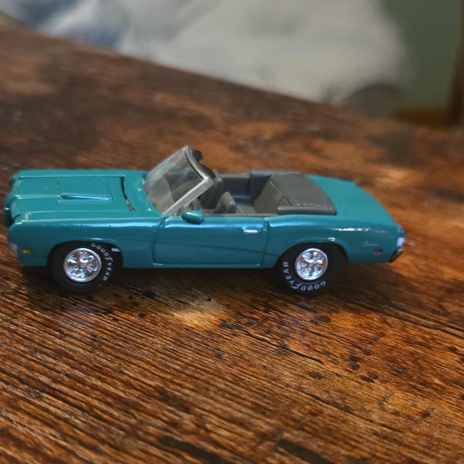 Racing Champions Mercury Cougar 1970 Teal Diecast Car 1:64 Opening Hood thumbnail 4