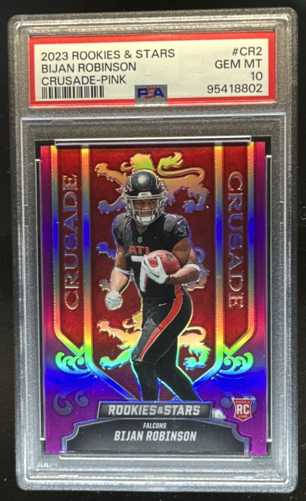 Bijan Robinson Panini Rookies & Stars Crusade #CR2 Pink