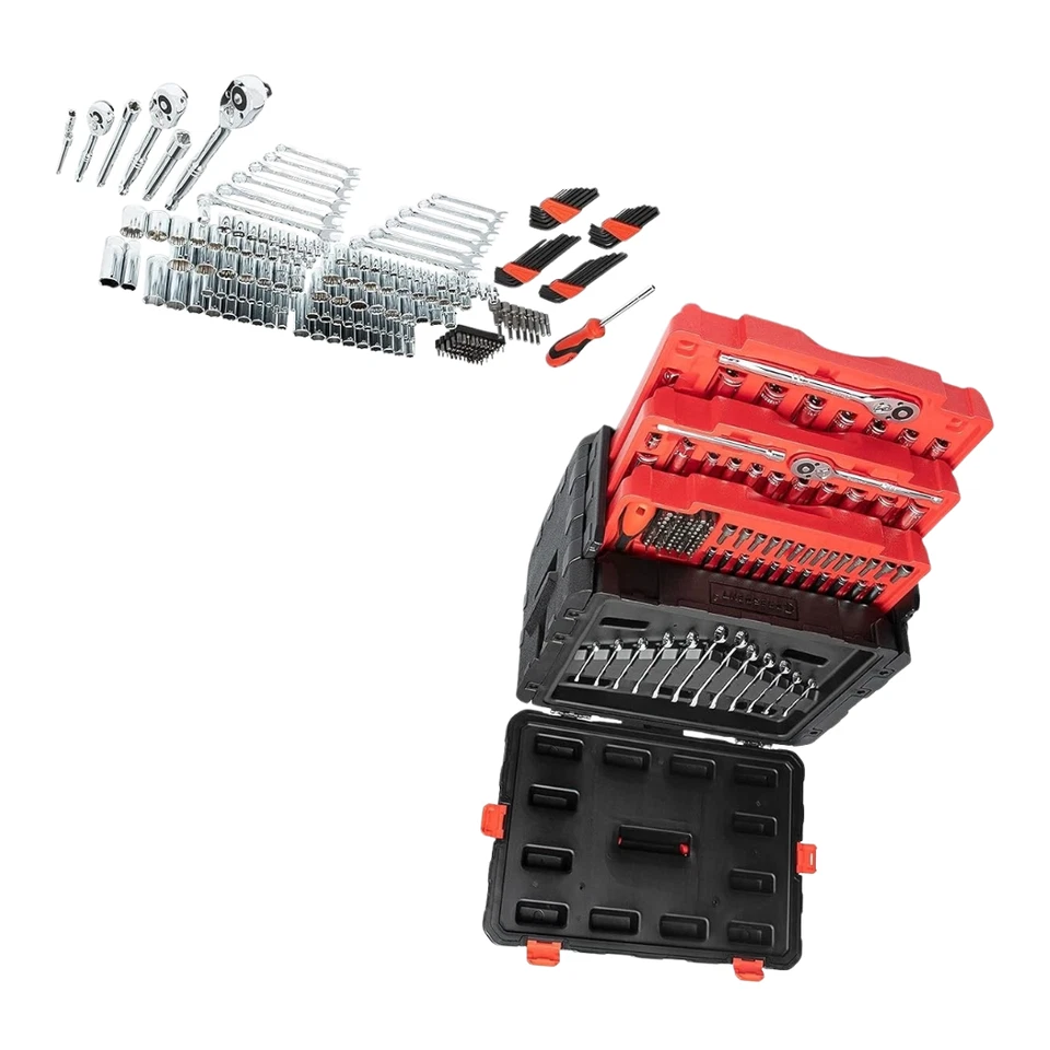 Crescent 229 1/4", 3/8" y 1/2" Juego de herramientas manuales mecánicas de accionamiento con 3 cajones Foto 3 de 4